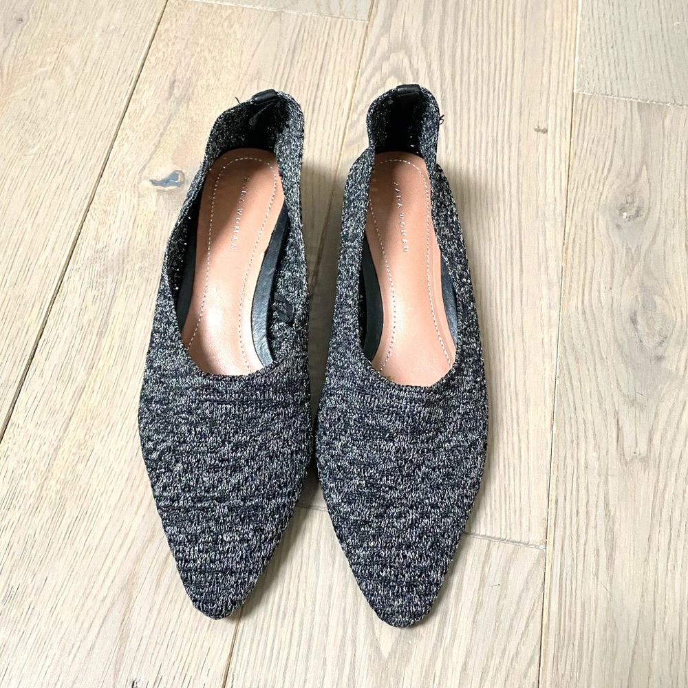 Zara Knitted Flats Size 35